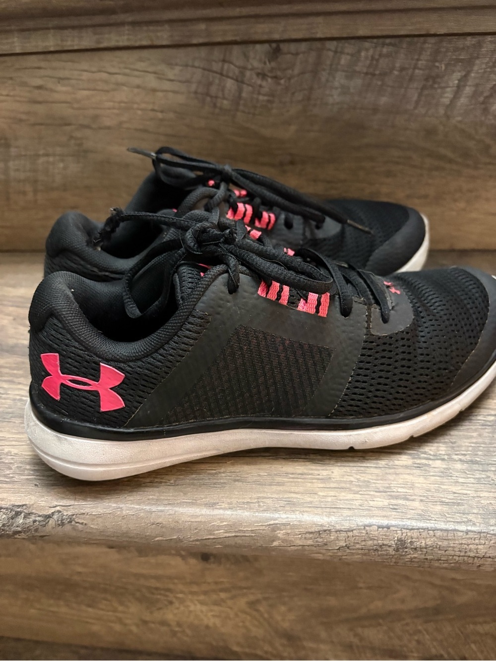 Under Armour Black Sneakers with Pink Accents - Picture 3 of 9